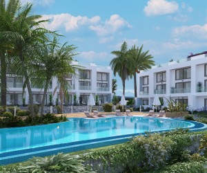 Cozy apartments - studios with a terrace in a new residential complex in Kyrenia (014272)