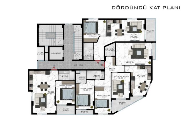 Квартиры, Турция, Алания, Махмутлар (009306) - фото 24