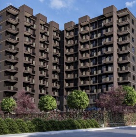 Квартиры в жилом комплексе вблизи пляжей с голубым флагом в провинции Мерсин в 300 метрах от Средиземного моря (007271)