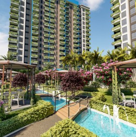 Квартиры 2+1, 3+1 в современном комплексе в 5 км от центра Мерсина (019165)