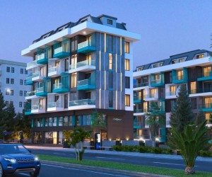 Modern apartment from an investor in a residential complex in the center of Alanya, Cleopatra (14200)