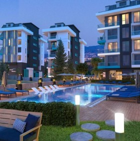 Простора квартира 2+1 від інвестора в новому житловому комплексі в центрі Аланії, пляж Клеопатра (14600)