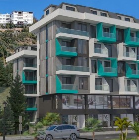 Квартира від інвестора в сучасному житловому комплексі в центрі Аланії, пляж Клеопатра (14700)