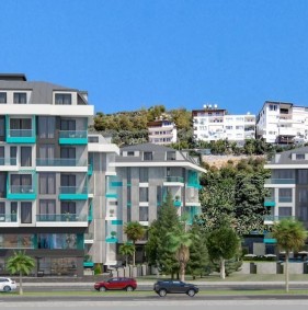 Cozy apartment from an investor in a new residential complex in the center of Alanya, Cleopatra beach (15100)