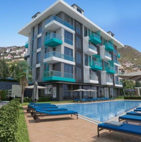 Квартира від інвестора в новому житловому комплексі в центрі Аланії, пляж Клеопатра (15200)