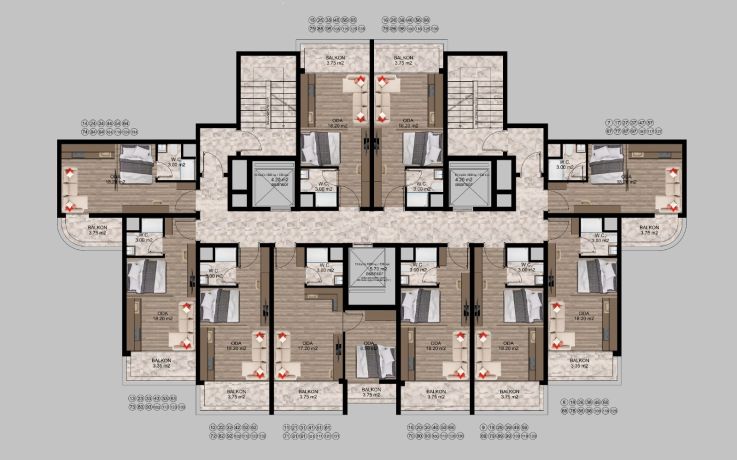 Квартири, Туреччина, Мерсін (020165) - фото 13