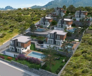 Luxury villas for living and investment in Catalkoy, Kyrenia (002301)