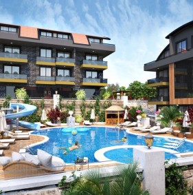 Современные квартиры в жилом комплексе от застройщика в великолепном районе Хасбахче (002470)