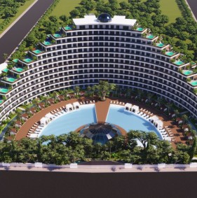 Квартири в оригінальному житловому комплексі від забудовника в Анталії (001489)