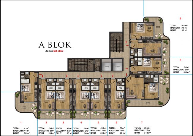 Квартиры, Турция, Алания, Паяллар (02925) - фото 46