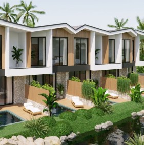 Эксклюзивный комплекс таунхаусов в культовой локации Бали (007493)