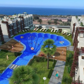 Квартири студії в красивій зеленій зоні Есентепе (010194)