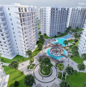 Apartments in a modern high-rise complex in Yeni Iskele (005278)