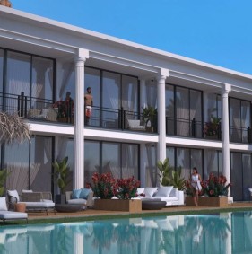 Комплекс апартаментів у мальовничому районі Татлису на першій береговій лінії (011194)