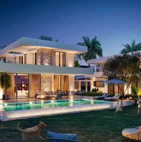 Величний комплекс вiлл бiля пляжу та гiр в Есентепе (001108)