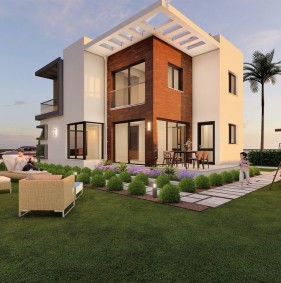 Complex of cozy villas in the Long Beach area, Iskele (004491)