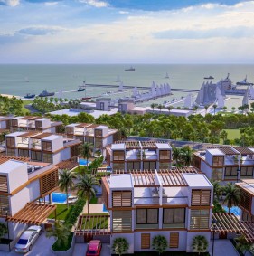 Новый комплекс вилл класса люкс, на первой линии моря на полуострове Карпаз (002494)