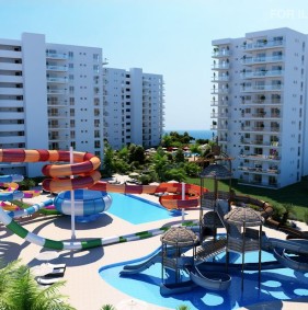 Новий масштабний житловий комплекс з усіма зручностями на березі моря біля селища Богаз (006278)