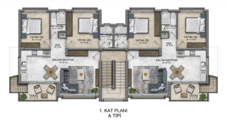 Apartments, Northen Cyprus, Kyrenia (001318) - pictures 13