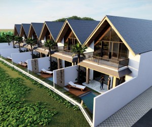 Сучасний комплекс з 6 таунхаусів на Балі (005368)
