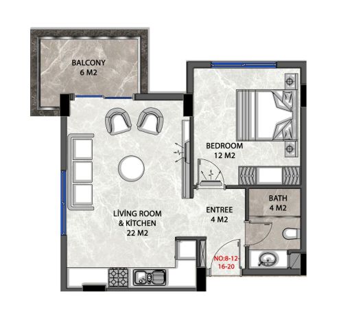 Apartments, Turkey, Alanya, Demirtash (018473) - pictures 16
