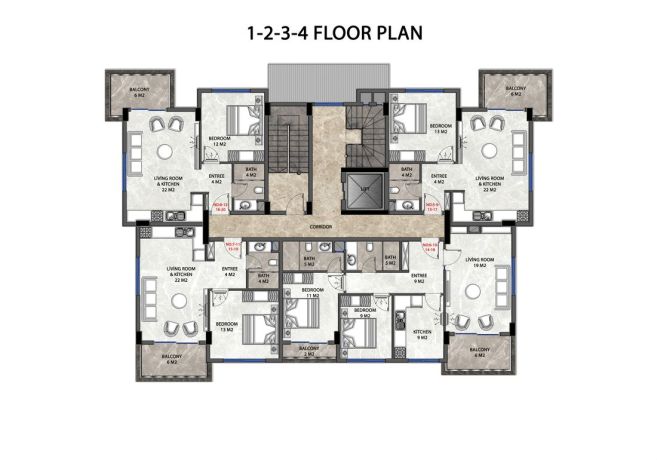 Apartments, Turkey, Alanya, Demirtash (018473) - pictures 14