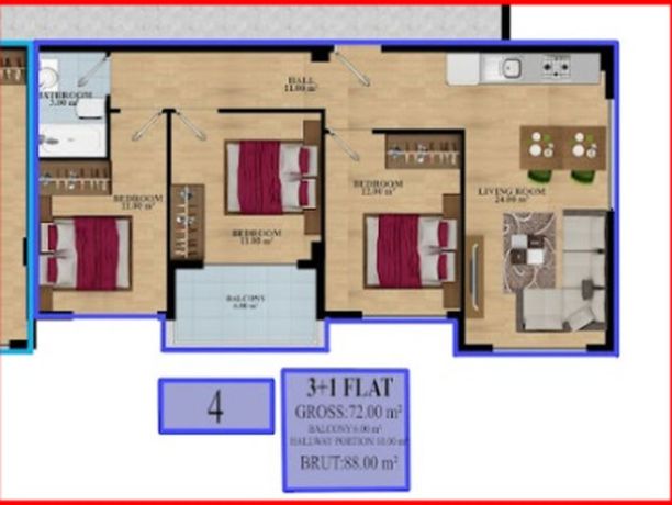 Квартиры, Турция, Алания, Махмутлар (26600) - фото 2