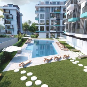 New apartment from an investor in a modern residential complex in the center of Alanya (29800)