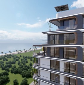 Apartments in a new residential complex on the island of Cyprus in the picturesque town of Lefke (001375)