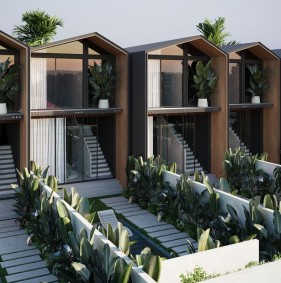 Закрытый комплекс вилл от застройщика у пляжа Меласти (006320)