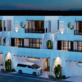 Modern villas with spacious living areas and swimming pools in Berawa (008136)