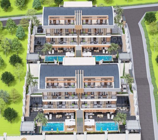 Виллы, Турция, Алания, Тепе (008478) - фото 1