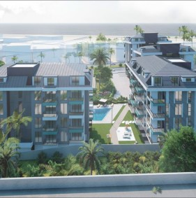 Дуплекс у центрі Аланії, розділений на дві просторі квартири 1+1 (31600)