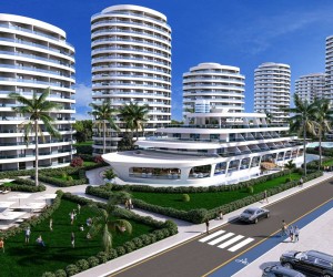 Апартаменти на етапі будівництва в новому комплексі в районі популярного пляжу Long Beach в Іскелє (012120)