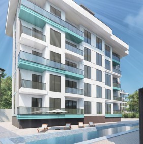 Затишна квартира в житловому комплексі в самому центрі Аланії (32000)