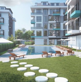 Новые квартиры от инвестора в жилом комплексе в центре Алании (32100)