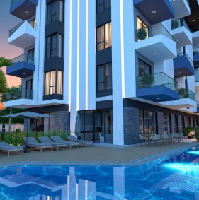 Уютная квартира в комплексе с инфраструктурой в районе Демирташ (33800)