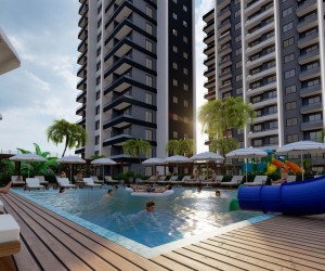 Spacious discounted apartments in a new residential complex in the heart of Mersin (002501)