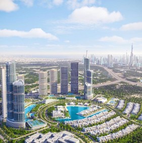 Elegant apartment complex with skyline views in Dubai (009207)