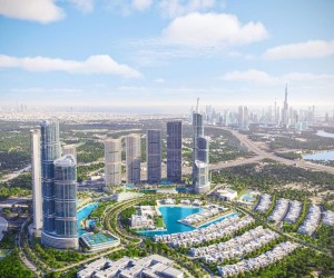 Elegant apartment complex with skyline views in Dubai (009207)