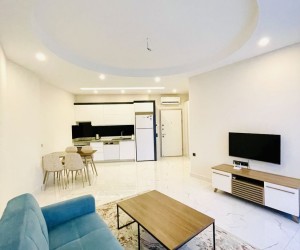 Luxury 1+1 apartment on the first coastline in Kargicak (0230001)
