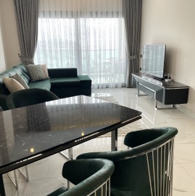 Apartment 1+1 with sea view in Kargicak - first line (0260001)