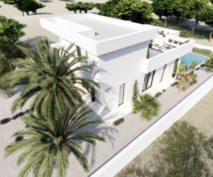Spectacular open plan villa with stunning views of the Alicante skyline (034237)