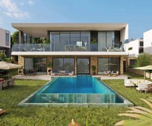 Современный роскошный комплекс вилл в Пейе на Кипре (059359)