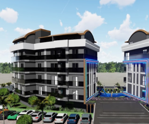 Новий житловий комплекс з різноманітними плануваннями в районі Оба (001511)