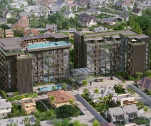 Modern apartment complex on Rawai Beach (022317)