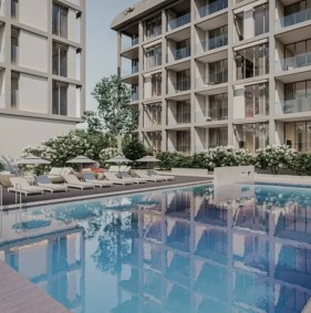 Квартира в елегантному комплексі апартаментів у районі Каргиджак (39100)