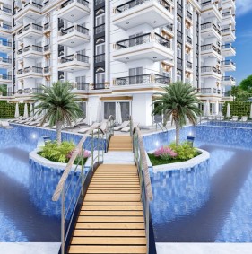 Cozy renovated apartment in a complex in Avsallar area - only 1200 m to the sea (41000)