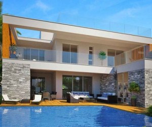 Modern villas in the center of Paphos with private pools (072359)