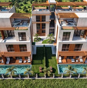 Modern apartments and villas by the sea in a complex in Iskele (001527)